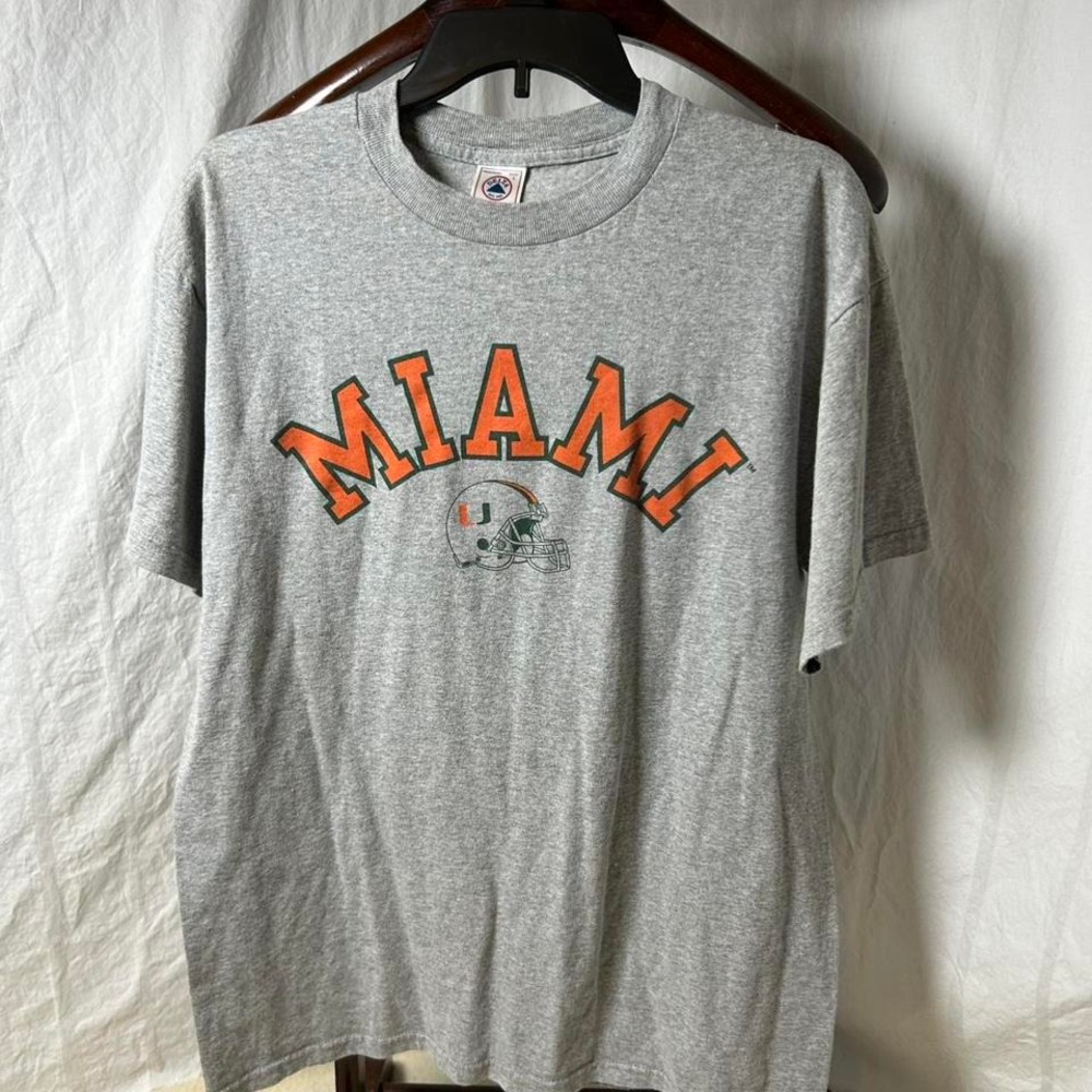 Grey and orange Miami Dolphins NFL Large cotton tee #NFL‎ #MiamiDolphins